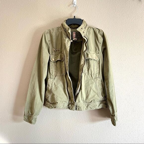 J. Crew Green Utility Jacket - Picture 1 of 6